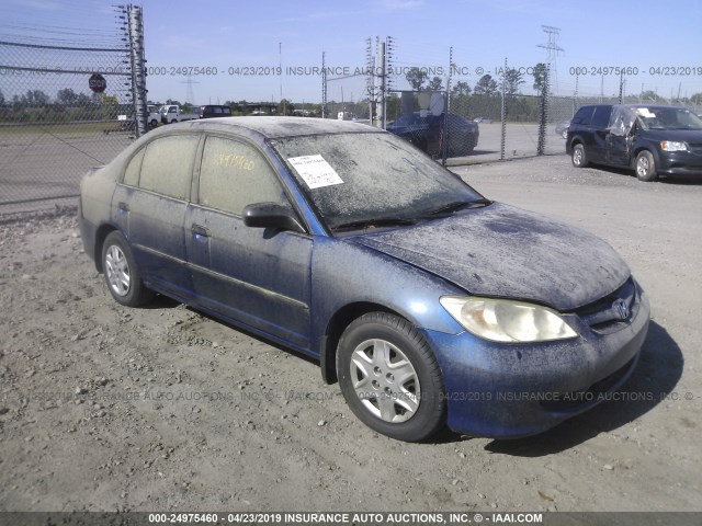 2HGES16485H617229 - 2005 HONDA CIVIC DX BLUE photo 1