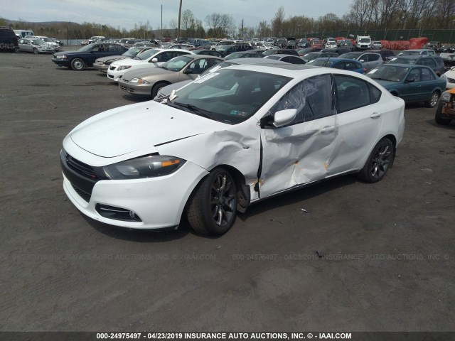 1C3CDFBA1DD336981 - 2013 DODGE DART SXT WHITE photo 2