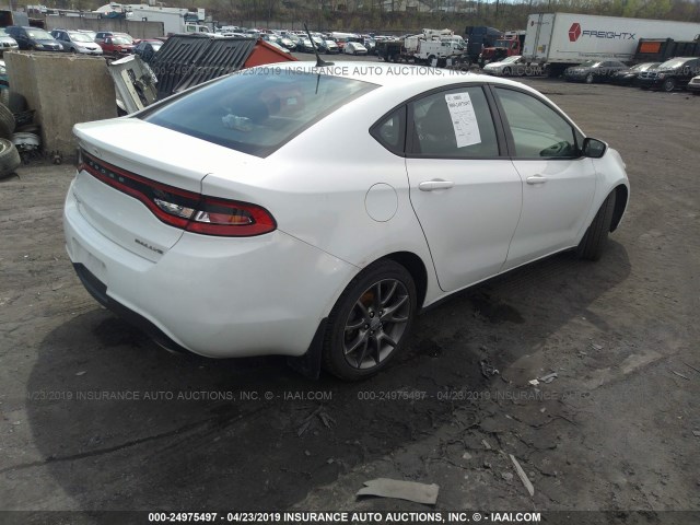 1C3CDFBA1DD336981 - 2013 DODGE DART SXT WHITE photo 4