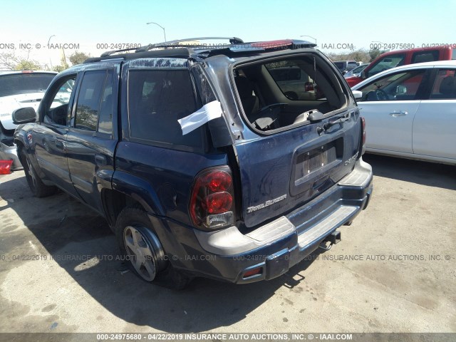 1GNDS13S742324885 - 2004 CHEVROLET TRAILBLAZER LS/LT BLUE photo 3