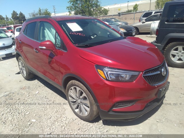 KL4CJASB0JB594622 - 2018 BUICK ENCORE PREFERRED MAROON photo 1