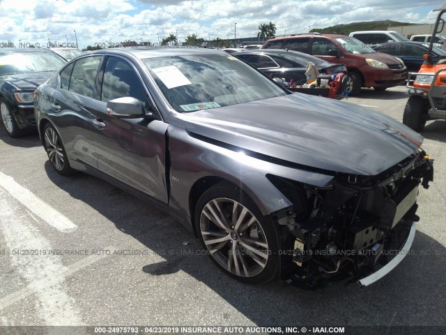 JN1EV7AP7KM514437 - 2019 INFINITI Q50 LUXE/SPORT GRAY photo 1