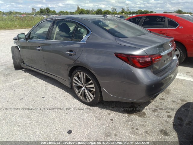 JN1EV7AP7KM514437 - 2019 INFINITI Q50 LUXE/SPORT GRAY photo 3