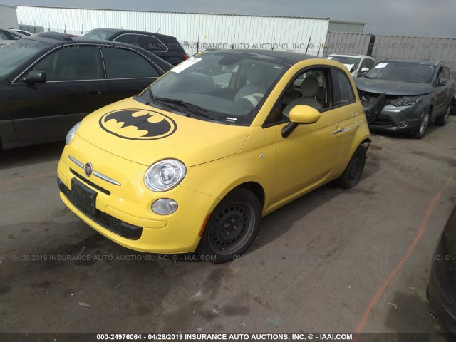 3C3CFFAR0DT741144 - 2013 FIAT 500 POP YELLOW photo 2