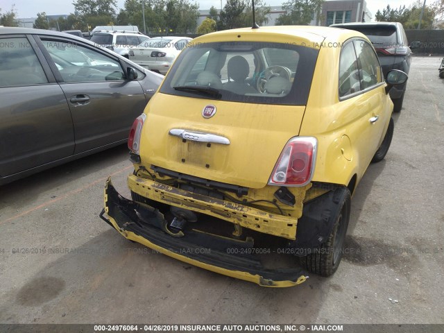 3C3CFFAR0DT741144 - 2013 FIAT 500 POP YELLOW photo 6