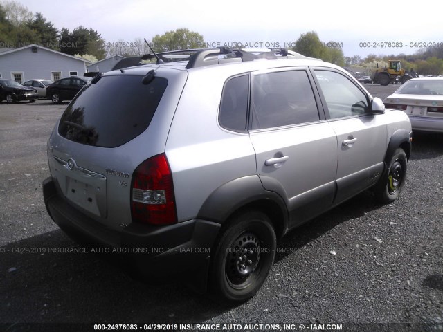 KM8JN72D25U244064 - 2005 HYUNDAI TUCSON GLS/LX SILVER photo 4