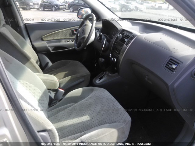 KM8JN72D25U244064 - 2005 HYUNDAI TUCSON GLS/LX SILVER photo 5