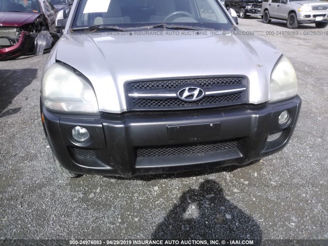 KM8JN72D25U244064 - 2005 HYUNDAI TUCSON GLS/LX SILVER photo 6