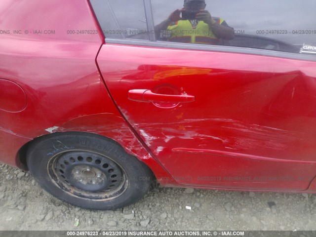 JM1BK32F461479192 - 2006 MAZDA 3 I RED photo 6