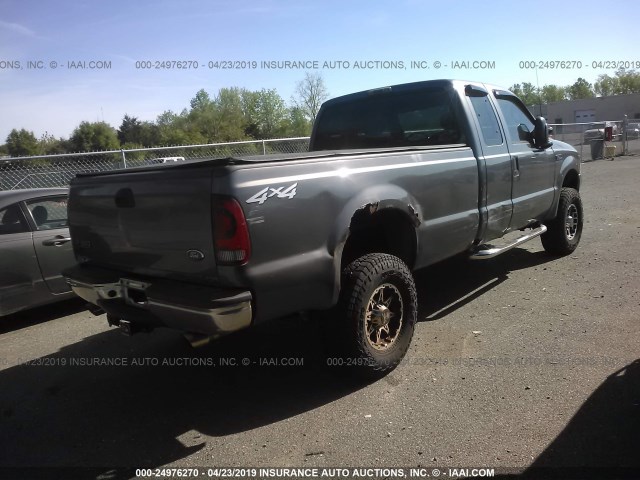 1FTSX31L82EB16096 - 2002 FORD F350 SRW SUPER DUTY GRAY photo 4