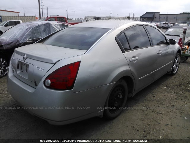 1N4BA41E86C862113 - 2006 NISSAN MAXIMA SE/SL SILVER photo 4