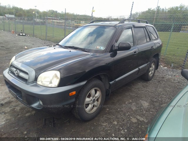 KM8SC73D66U046856 - 2006 HYUNDAI SANTA FE GLS/LIMITED BLACK photo 2