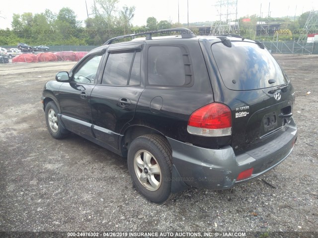 KM8SC73D66U046856 - 2006 HYUNDAI SANTA FE GLS/LIMITED BLACK photo 3