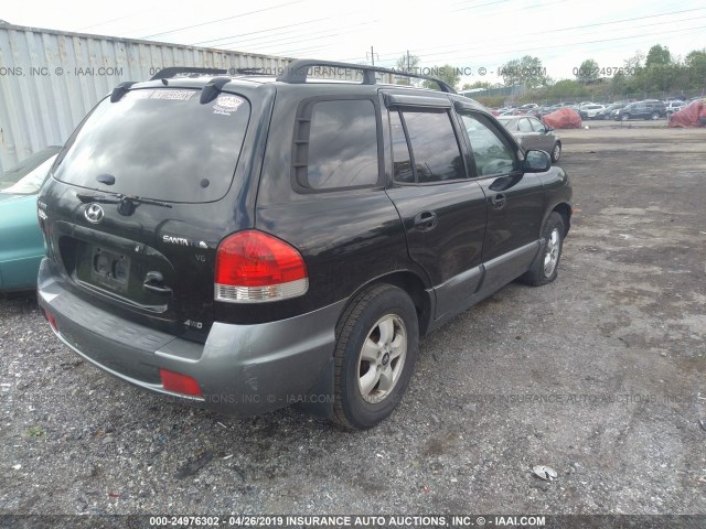 KM8SC73D66U046856 - 2006 HYUNDAI SANTA FE GLS/LIMITED BLACK photo 4