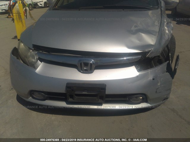 JHMFA36236S002855 - 2006 HONDA CIVIC HYBRID SILVER photo 6