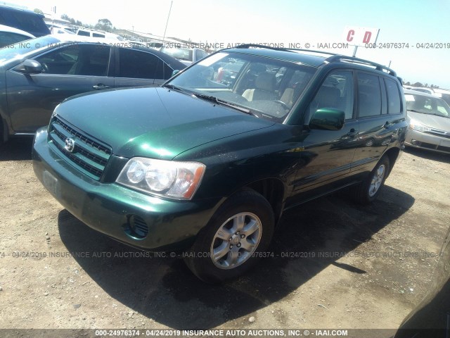 JTEHF21A430151900 - 2003 TOYOTA HIGHLANDER LIMITED GREEN photo 2