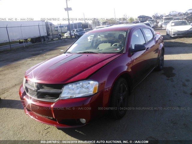 1B3LC56R88N263828 - 2008 DODGE AVENGER SXT RED photo 2