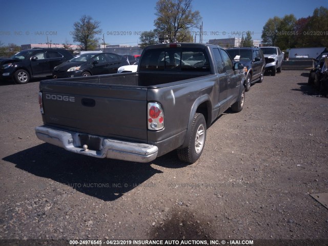 1B7GL32X12S589701 - 2002 DODGE DAKOTA SPORT/RT GRAY photo 4