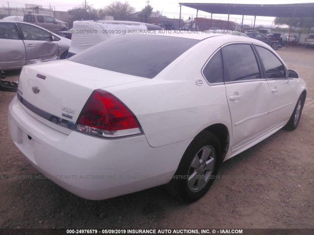 2G1WT57K091164476 - 2009 CHEVROLET IMPALA 1LT WHITE photo 4