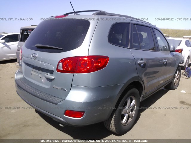 5NMSG13D38H197900 - 2008 HYUNDAI SANTA FE GLS GRAY photo 4