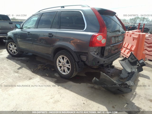 YV1CZ911451160599 - 2005 VOLVO XC90 T6 GRAY photo 3