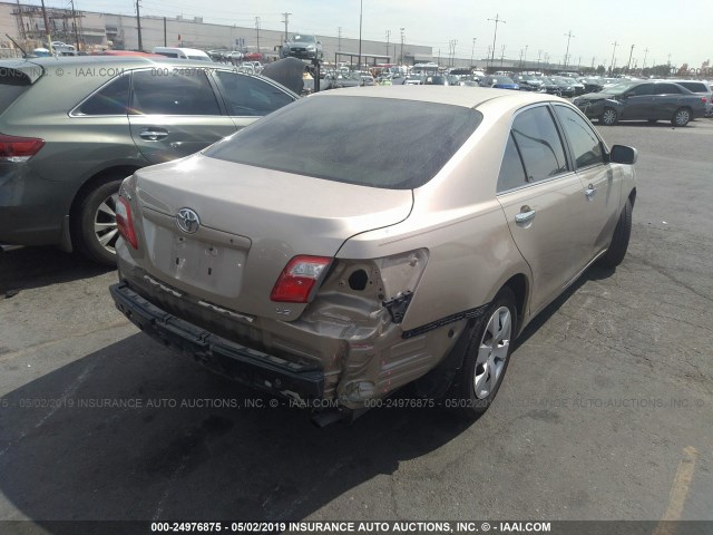 4T1BE46K98U220523 - 2008 TOYOTA CAMRY CE/LE/XLE/SE GOLD photo 4