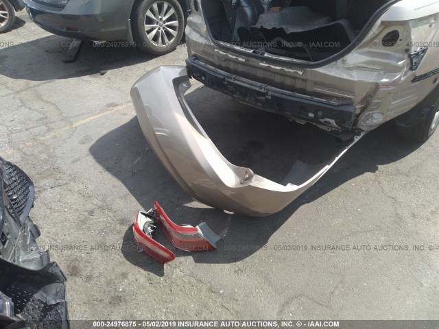 4T1BE46K98U220523 - 2008 TOYOTA CAMRY CE/LE/XLE/SE GOLD photo 6