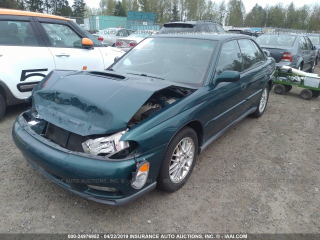 4S3BD6758W7207494 - 1998 SUBARU LEGACY GT/GT LIMITED GREEN photo 2