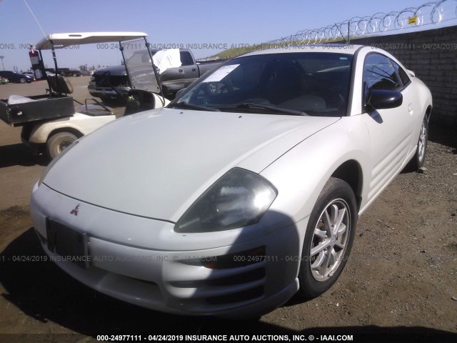 4A3AC44G61E225681 - 2001 MITSUBISHI ECLIPSE GS WHITE photo 2