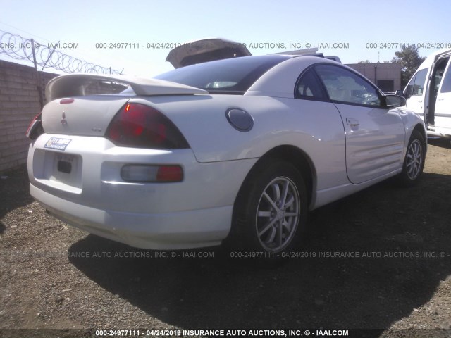 4A3AC44G61E225681 - 2001 MITSUBISHI ECLIPSE GS WHITE photo 4