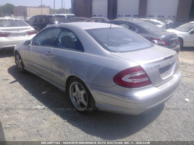 WDBTJ75J23F061287 - 2003 MERCEDES-BENZ CLK 500 SILVER photo 3