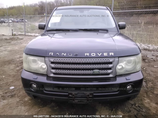 SALSK25487A993755 - 2007 LAND ROVER RANGE ROVER SPORT HSE BLUE photo 6