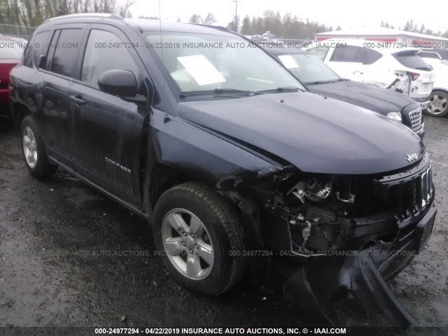 1C4NJCBA3FD386439 - 2015 JEEP COMPASS SPORT BLACK photo 1