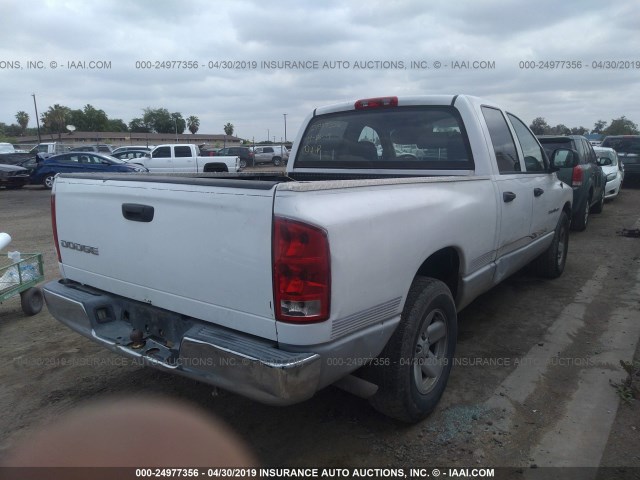 1D7HA18K74J215716 - 2004 DODGE RAM 1500 ST WHITE photo 4