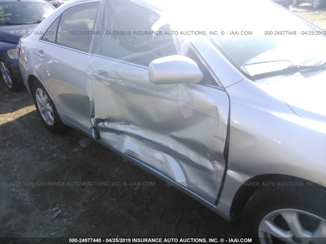 4T1BK3EK2BU622492 - 2011 TOYOTA CAMRY SE/LE/XLE 银色 照片 6