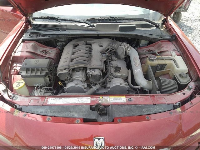 2B3LA43GX6H507486 - 2006 DODGE CHARGER SE/SXT RED photo 10