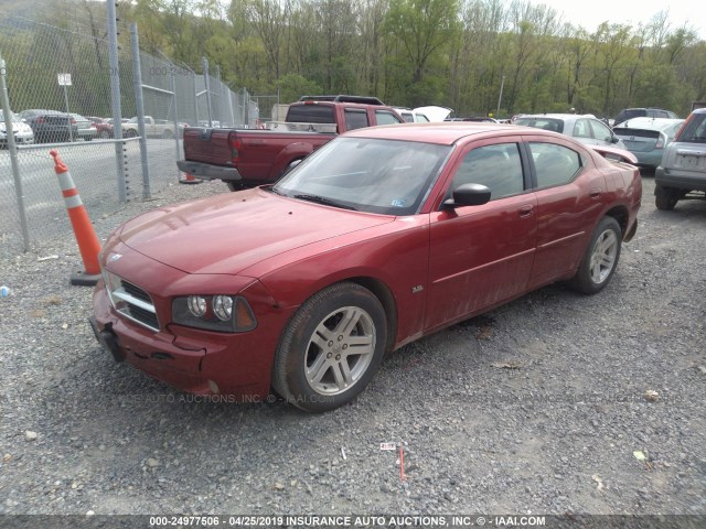 2B3LA43GX6H507486 - 2006 DODGE CHARGER SE/SXT RED photo 2