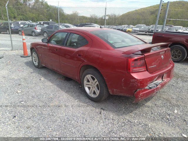 2B3LA43GX6H507486 - 2006 DODGE CHARGER SE/SXT RED photo 3