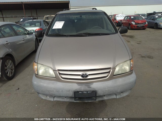 4T3ZF13C01U376499 - 2001 TOYOTA SIENNA LE/XLE BEIGE photo 6