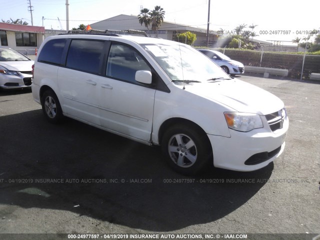 2C4RDGCG2CR357526 - 2012 DODGE GRAND CARAVAN SXT WHITE photo 1