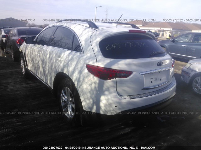 JN8CS1MW1DM170950 - 2013 INFINITI FX37 WHITE photo 3