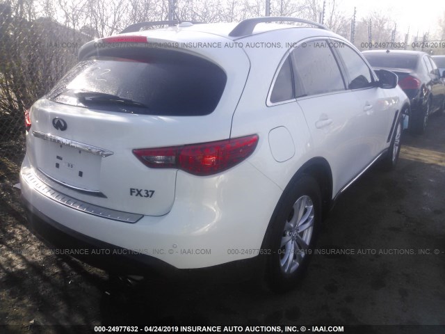 JN8CS1MW1DM170950 - 2013 INFINITI FX37 WHITE photo 4