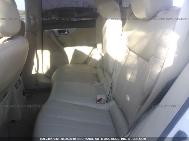 JN8CS1MW1DM170950 - 2013 INFINITI FX37 WHITE photo 8