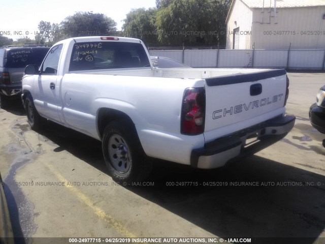 1GCEC14V86E167128 - 2006 CHEVROLET SILVERADO C1500 WHITE photo 3