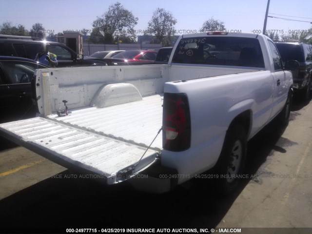 1GCEC14V86E167128 - 2006 CHEVROLET SILVERADO C1500 WHITE photo 4