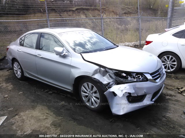 1HGCR2F88DA007145 - 2013 HONDA ACCORD EXL SILVER photo 1