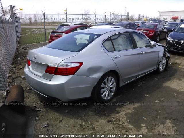 1HGCR2F88DA007145 - 2013 HONDA ACCORD EXL SILVER photo 4