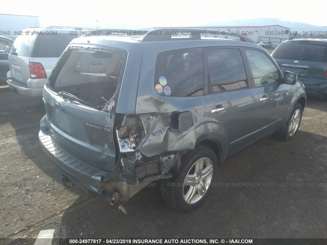 JF2SH64659H789460 - 2009 SUBARU FORESTER 2.5X LIMITED BLUE photo 4