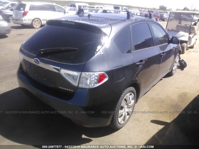 JF1GH6A60AH810184 - 2010 SUBARU IMPREZA 2.5I GRAY photo 4