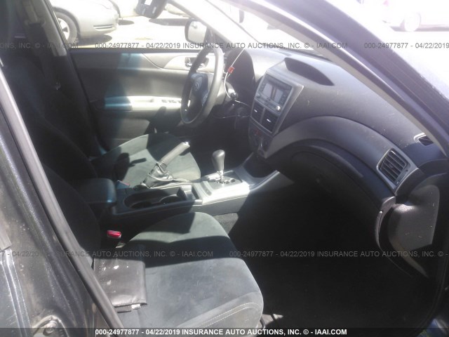 JF1GH6A60AH810184 - 2010 SUBARU IMPREZA 2.5I GRAY photo 5